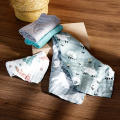 5pcs Bamboo Muslin Baby Face Towels