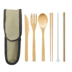 Bamboo Travel Cutlery Set
