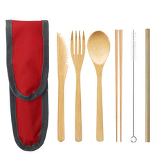 Bamboo Travel Cutlery Set
