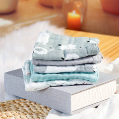 5pcs Bamboo Muslin Baby Face Towels