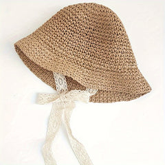 Girls' Handmade Fisherman Sun Hat – Adjustable, Breathable