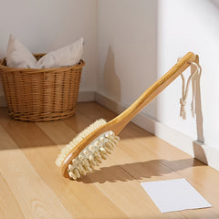 Bamboo Long-Handle Double-Sided Body Brush