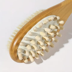Bamboo Long-Handle Double-Sided Body Brush