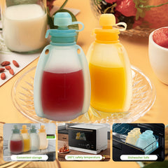 Reusable Silicone Baby Food Pouches – Freezable & Refillable