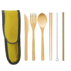 Bamboo Travel Cutlery Set