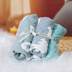 5pcs Bamboo Muslin Baby Face Towels