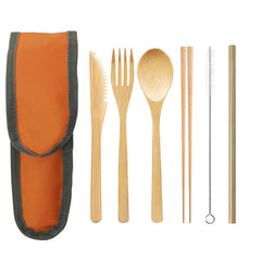 Bamboo Travel Cutlery Set