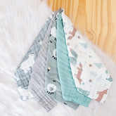 5pcs Bamboo Muslin Baby Face Towels