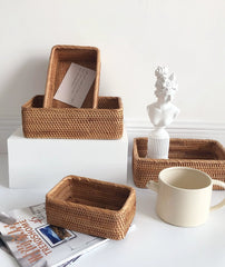 Handwoven Rattan Storage Basket