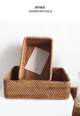 Handwoven Rattan Storage Basket