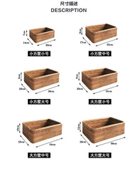 Handwoven Rattan Storage Basket