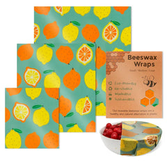 Reusable Beeswax Food Wraps (3pcs)