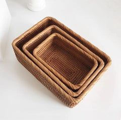 Handwoven Rattan Storage Basket