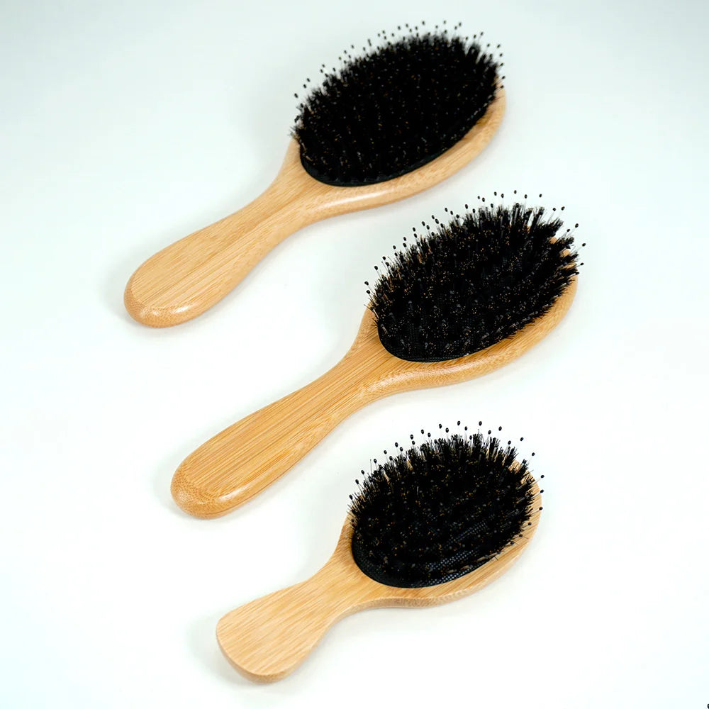 Bamboo & Boar Bristle Hair Brush – Eco-Friendly, Plastic-Free Haircare