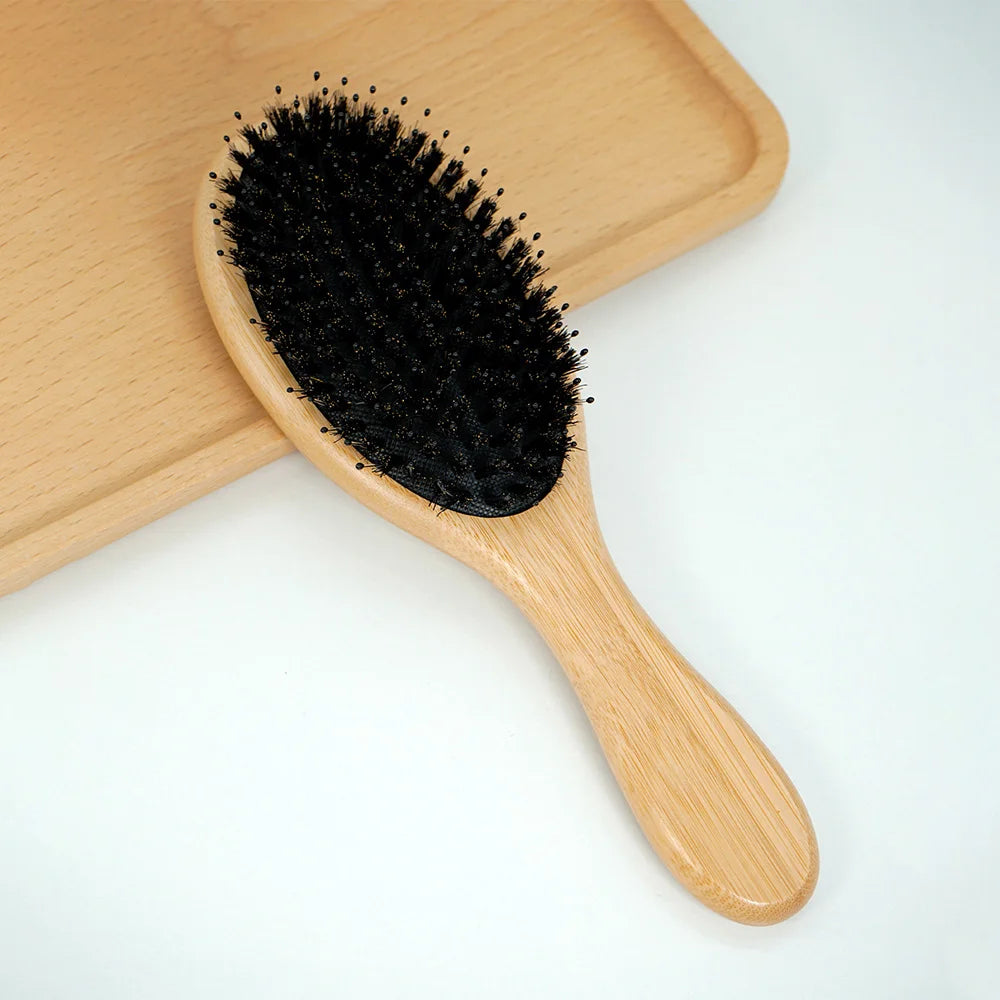 Bamboo & Boar Bristle Hair Brush – Eco-Friendly, Plastic-Free Haircare