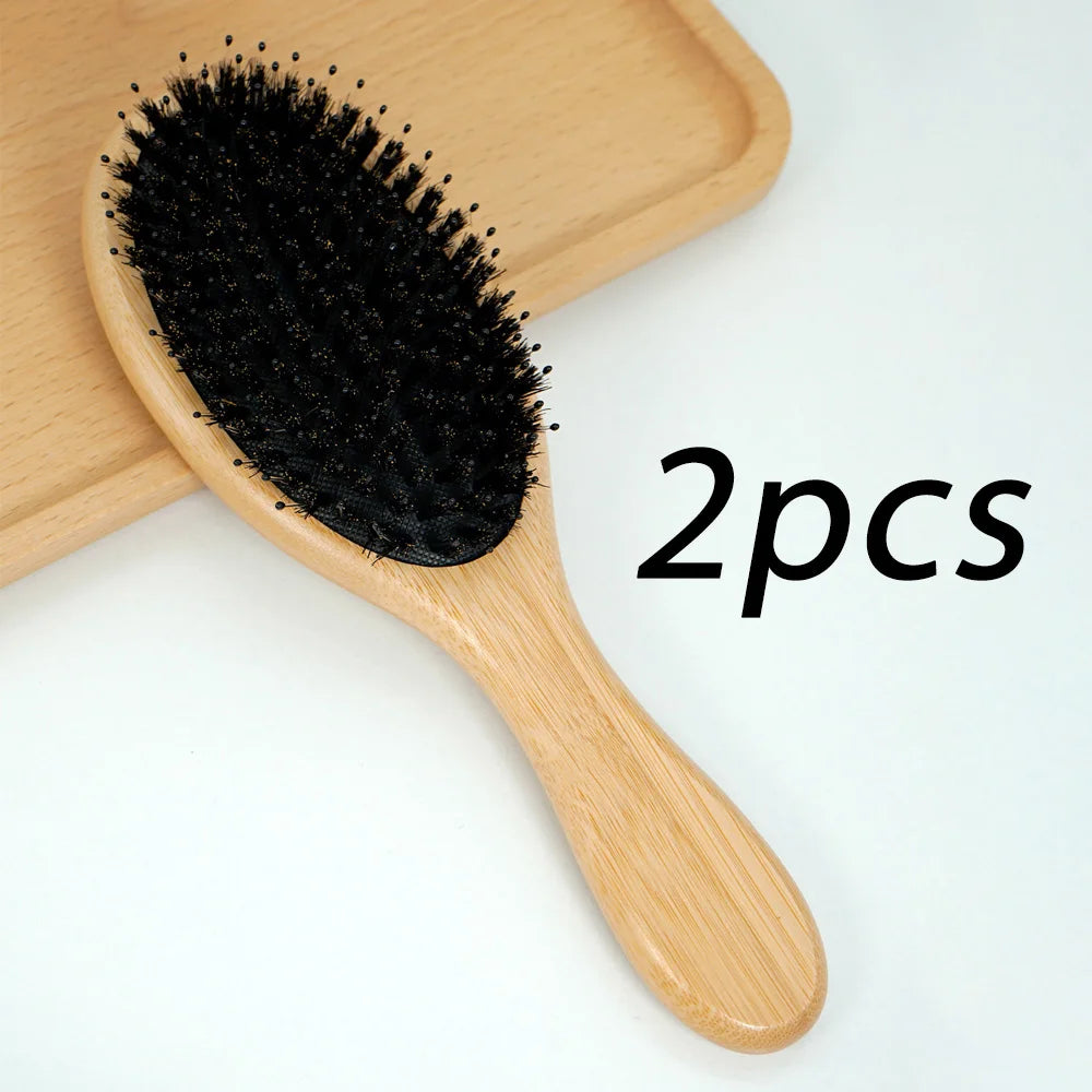 Bamboo & Boar Bristle Hair Brush – Eco-Friendly, Plastic-Free Haircare