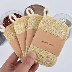 Hand holding a loofah Natural Luffa Dish Scrubber