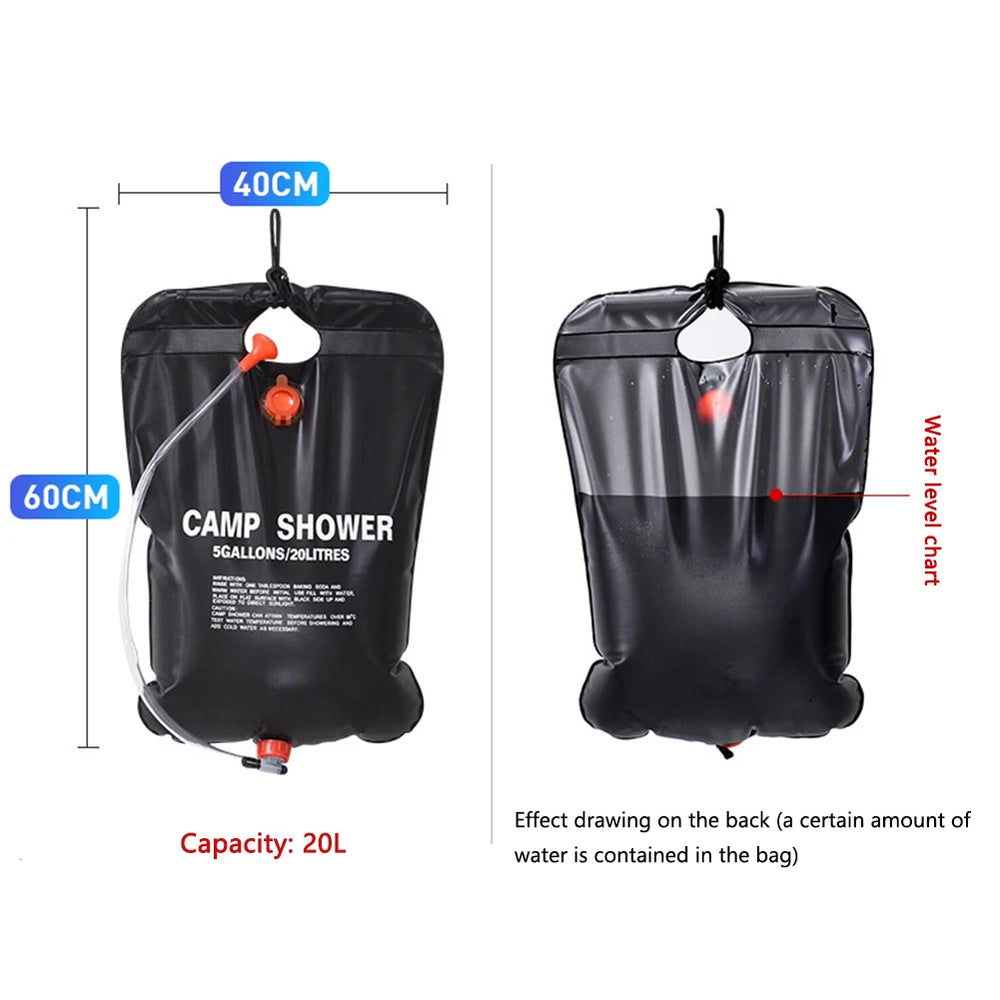 20L Solar Camping Shower Bag