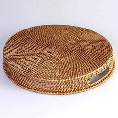 Round woven placemat Handwoven Rattan Storage Basket