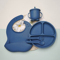 5pcs Silicone Baby Tableware Set – BPA-Free Self-Feeding Kit