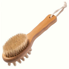 Bamboo Long-Handle Double-Sided Body Brush