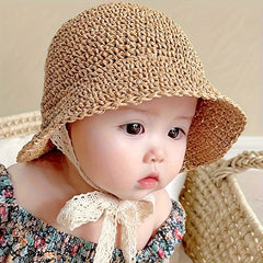 Girls' Handmade Fisherman Sun Hat – Adjustable, Breathable