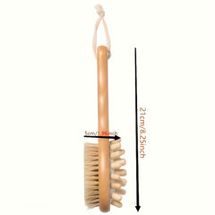 Bamboo Long-Handle Double-Sided Body Brush