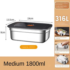 304 Stainless Steel Bento Box