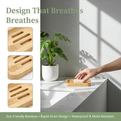 Bamboo Soap Dish with Drainage