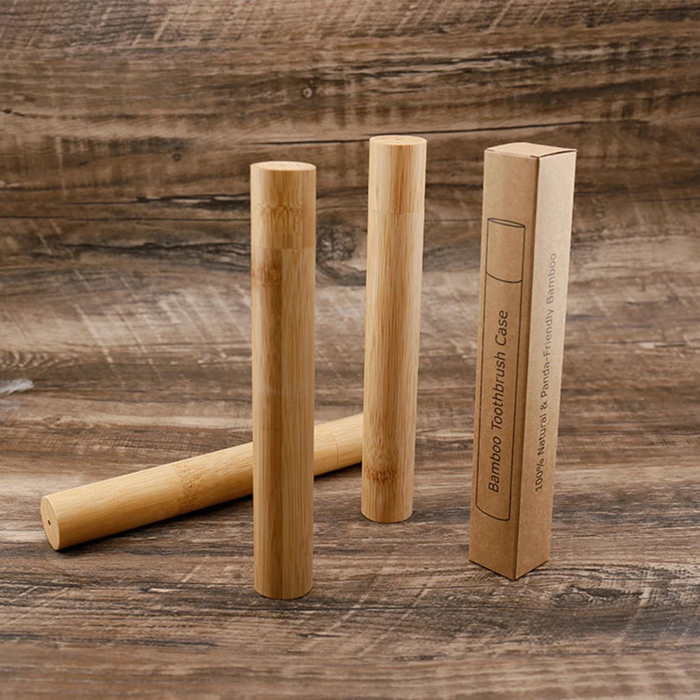 Bamboo Toothbrush Travel Case