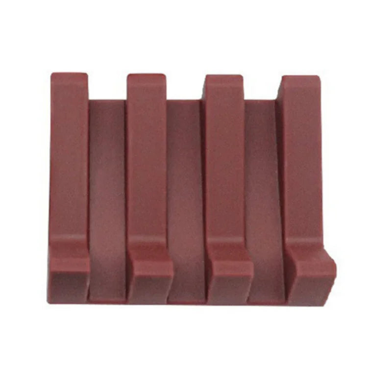Red rectangular Silicone Soap Dish Holder