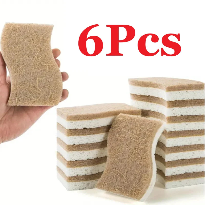 Natural Cellulose & Coconut Kitchen Sponges (6/12 Pack)