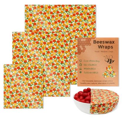 Reusable Beeswax Food Wraps (3pcs)