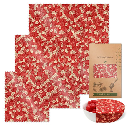 Reusable Beeswax Food Wraps (3pcs)