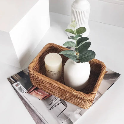 Handwoven Rattan Storage Basket