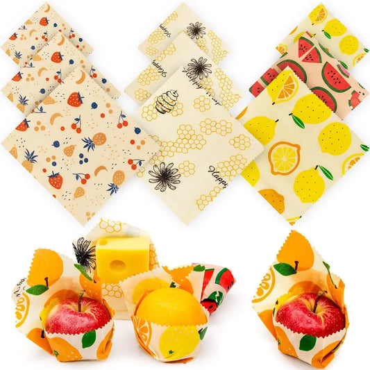 Reusable Beeswax Food Wraps (3pcs)