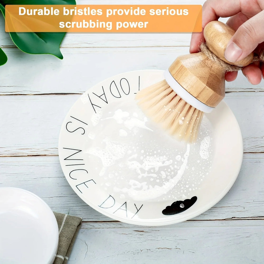 Bamboo Dish Scrub Brush