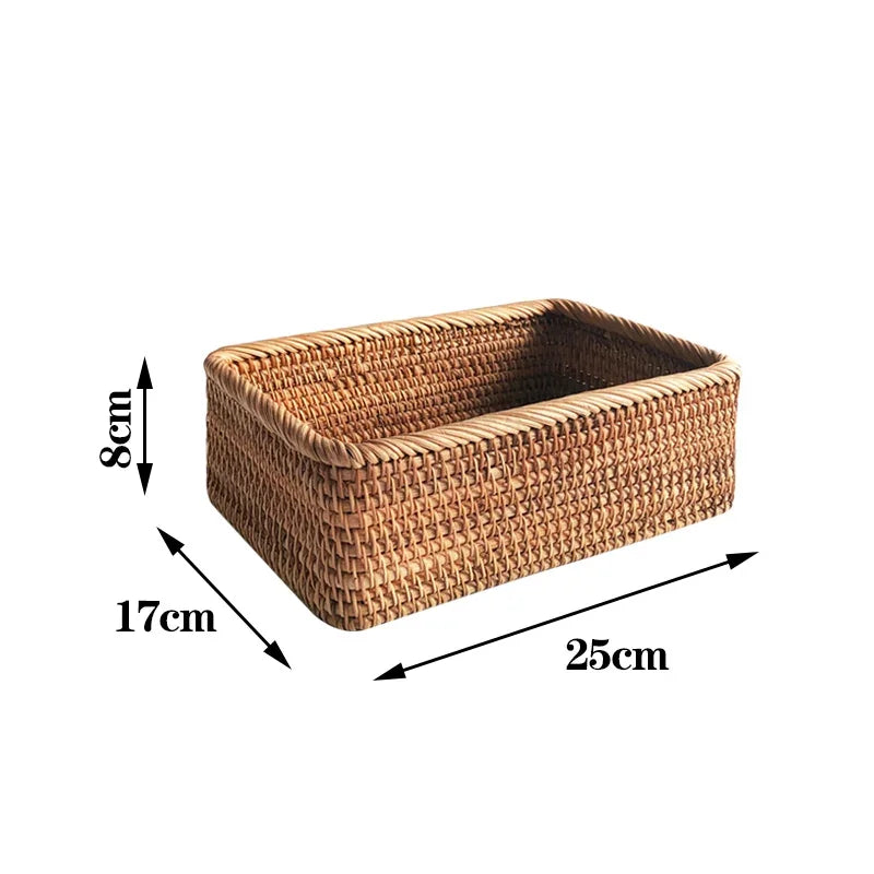 Handwoven Rattan Storage Basket