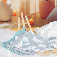 5pcs Bamboo Muslin Baby Face Towels