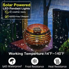 Waterproof Outdoor Solar Lantern – Metal LED Table Lamp