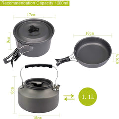 9-Piece Foldable Camping Cookware Set