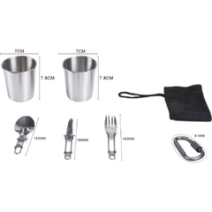 9-Piece Foldable Camping Cookware Set